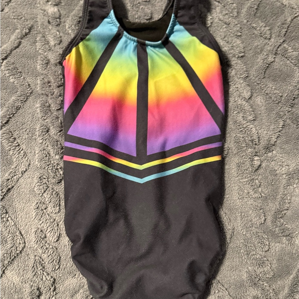 Colorful Rhinestone Gymnastics Leotard - Picture 2 of 2
